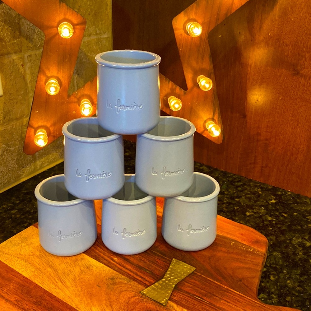 6 La Fermiere Terra Cotta Glazed Crocks